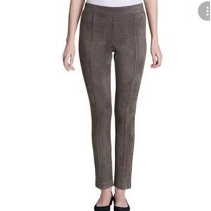 ANDREW MARC Women’s Soft Faux Suede Pull On Pants Size Medium Brown